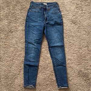 Women’s Madewell Curvy High-Rise Skinny Dark Blue Jeans